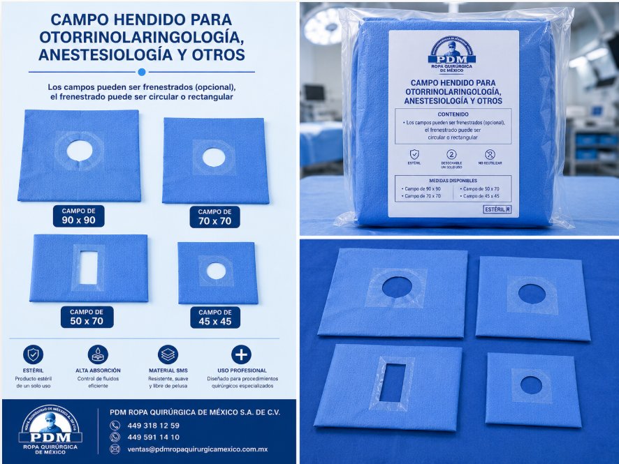Campo Hendido para Otorrinolaringologia Anesteologia y otros