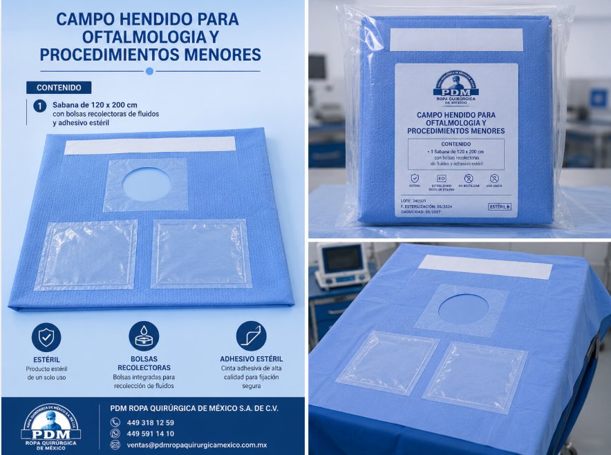 Campo Hendido para Oftalmologia y Procedimientos Menores
