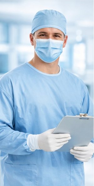 Bata quirúrgica desechable